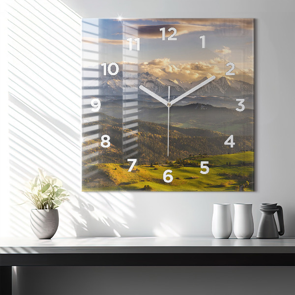 Horloge carrée en verre Pieniny – Wysoki Wierch