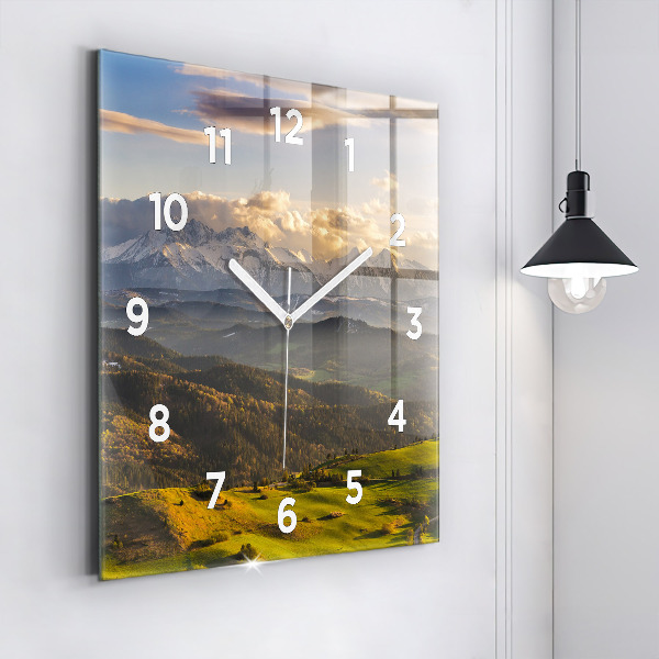 Horloge carrée en verre Pieniny – Wysoki Wierch