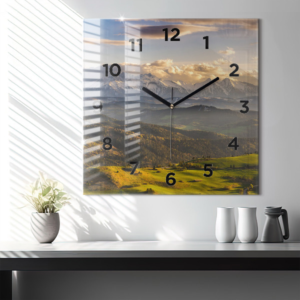 Horloge carrée en verre Pieniny – Wysoki Wierch