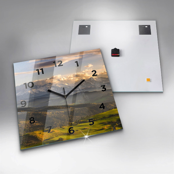 Horloge carrée en verre Pieniny – Wysoki Wierch