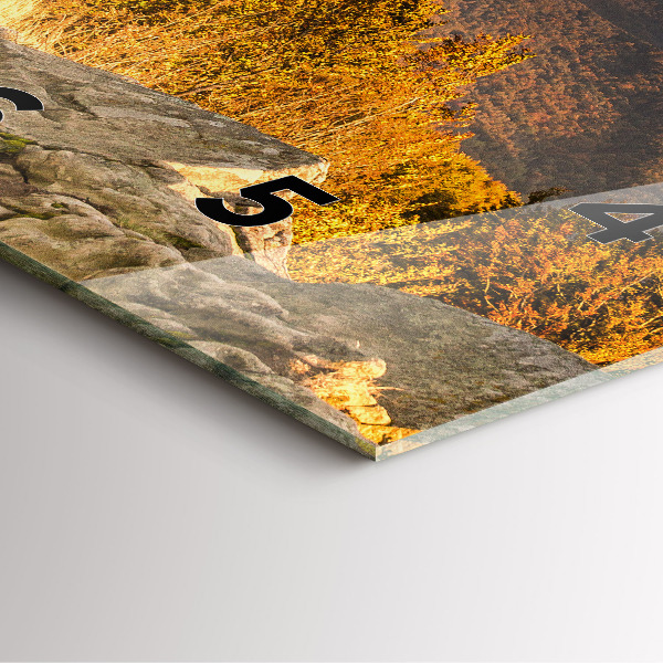 Horloge carrée en verre Les montagnes de Bieszczady