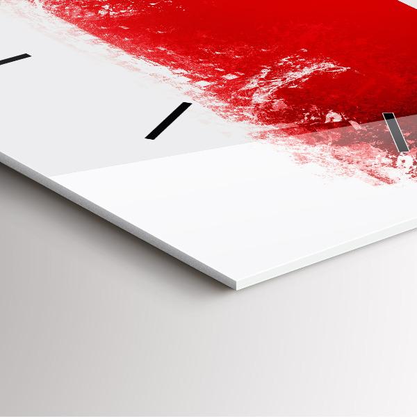 Horloge carrée en verre drapeau tchèque