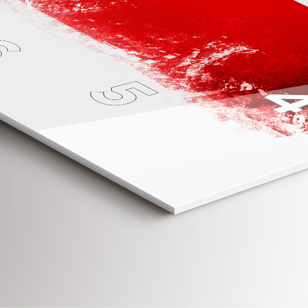 Horloge carrée en verre drapeau tchèque