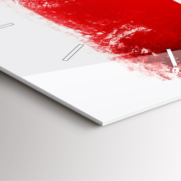 Horloge carrée en verre drapeau tchèque