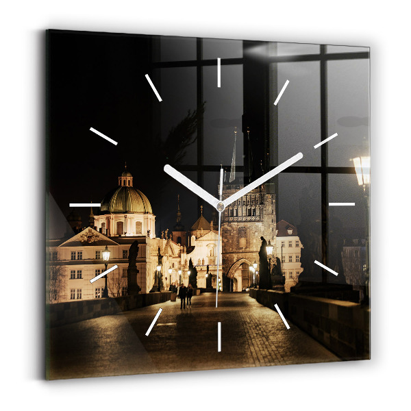 Horloge murale carrée Pont Charles à Prague