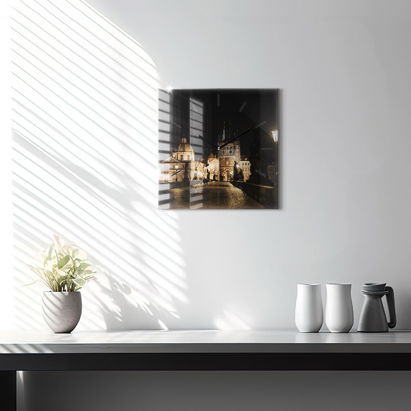 Horloge murale carrée Pont Charles à Prague