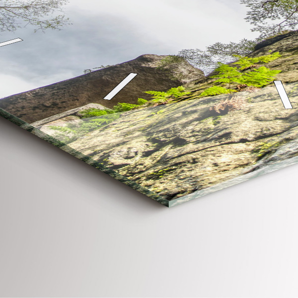 Horloge murale carrée Ville du rock en République tchèque