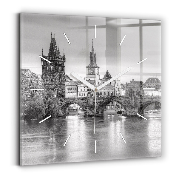Horloge murale carrée Pont Charles à Prague