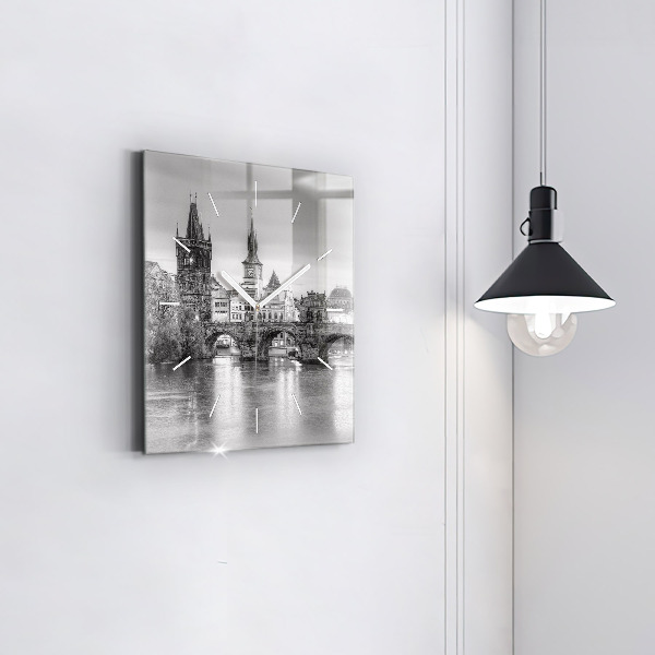 Horloge murale carrée Pont Charles à Prague
