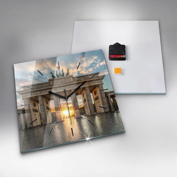 Horloge carrée en verre Porte de Brandebourg à Berlin