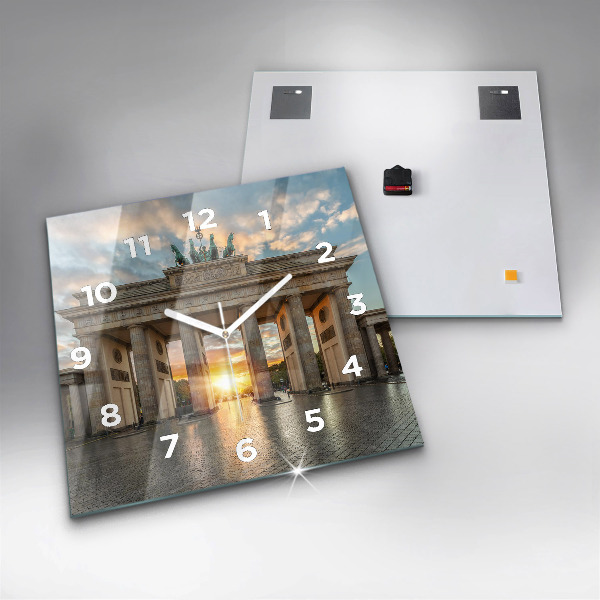 Horloge carrée en verre Porte de Brandebourg à Berlin