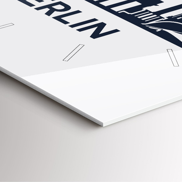 Horloge carrée en verre Illustration de la ville de Berlin