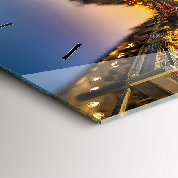 Horloge carrée en verre Hôtel de ville de Hambourg