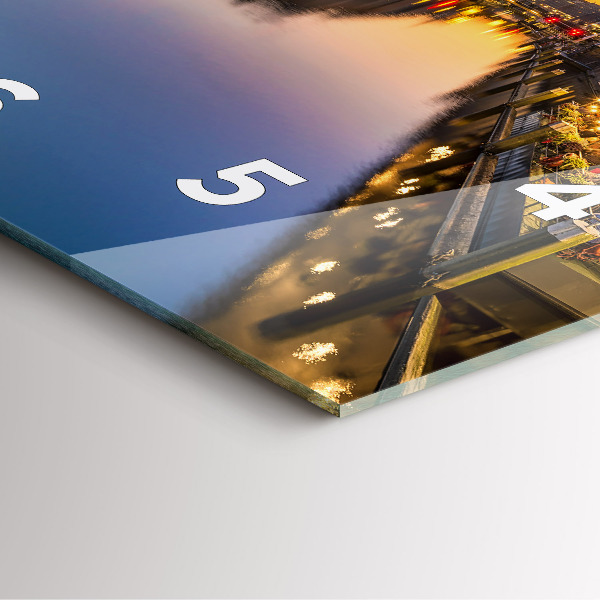 Horloge carrée en verre Hôtel de ville de Hambourg