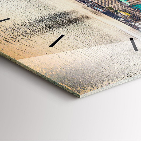 Horloge murale carrée Binnenalster à Hambourg