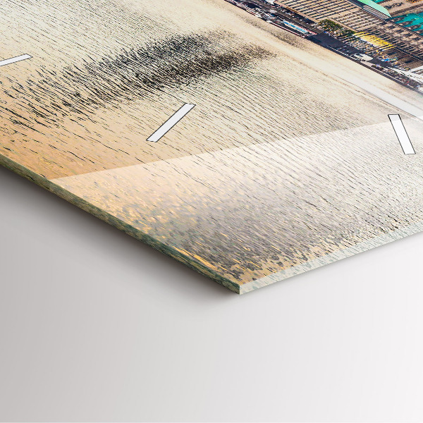 Horloge murale carrée Binnenalster à Hambourg