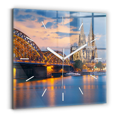 Horloge murale carrée Vue de la mairie