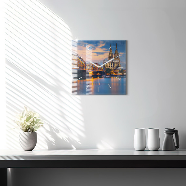 Horloge murale carrée Vue de la mairie