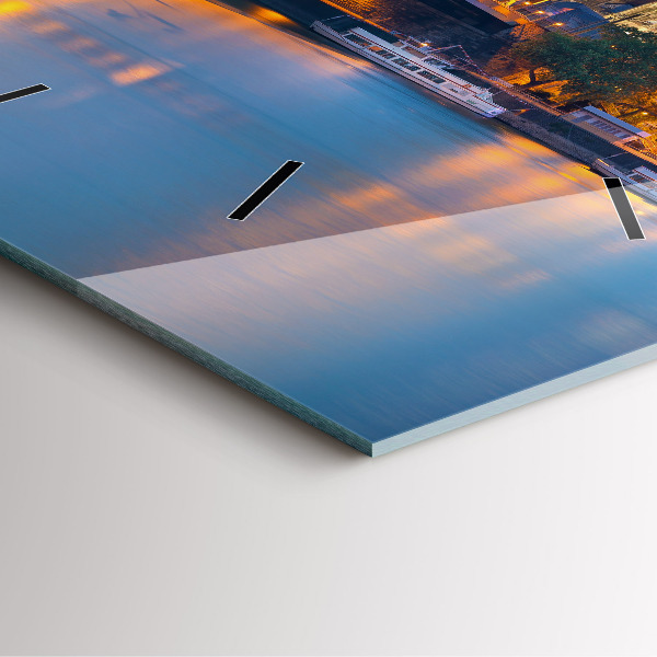 Horloge murale carrée Vue de la mairie