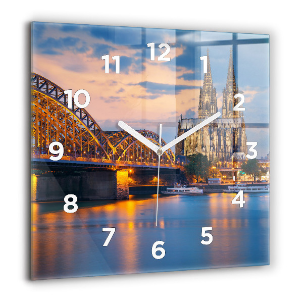 Horloge murale carrée Vue de la mairie