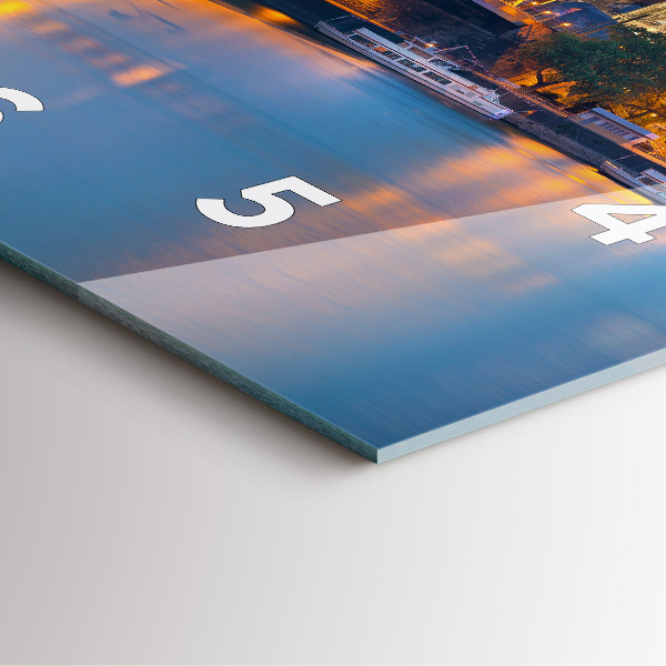 Horloge murale carrée Vue de la mairie