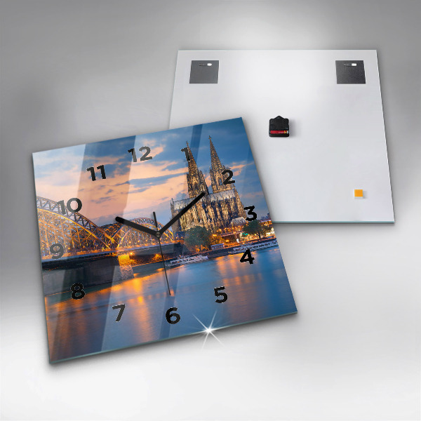 Horloge murale carrée Vue de la mairie