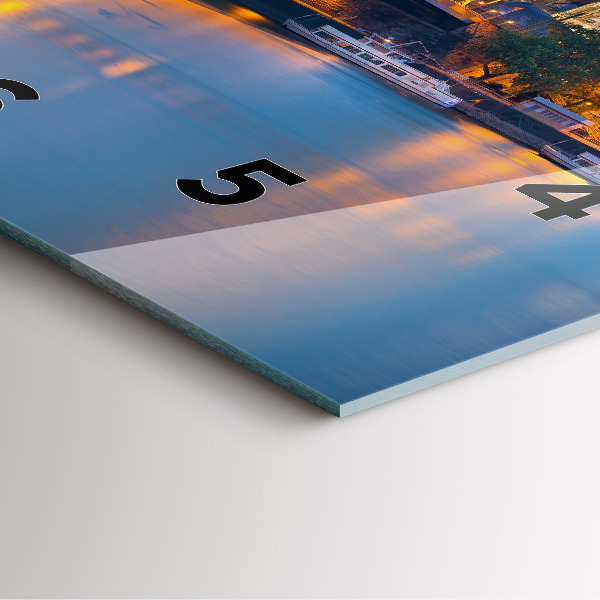 Horloge murale carrée Vue de la mairie