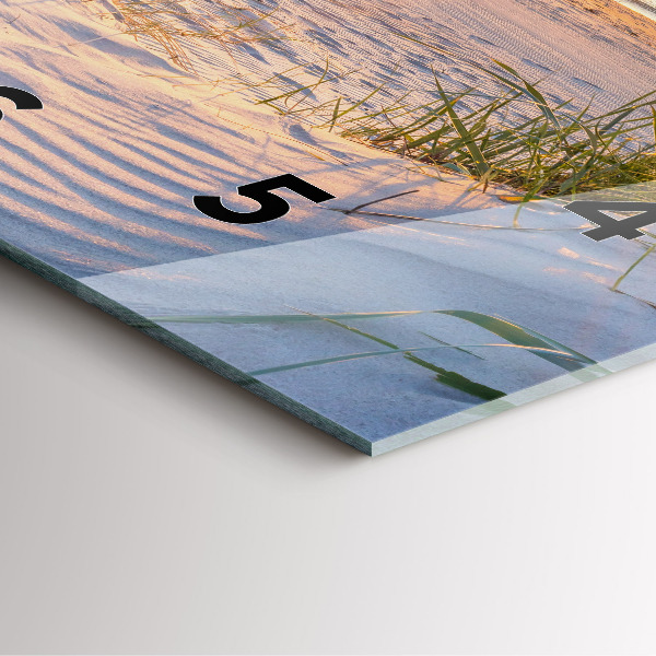 Horloge carrée en verre Coucher de soleil sur la mer