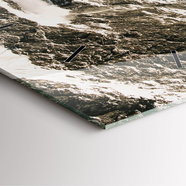 Pendule carrée en verre Montagnes Watzmann