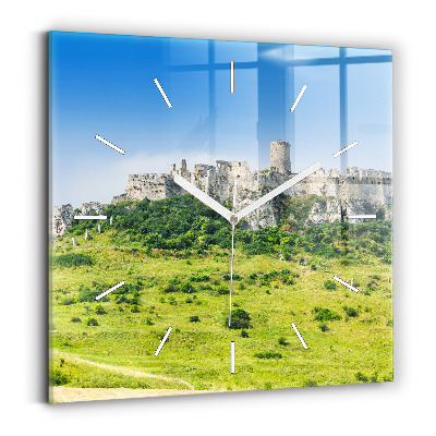 Horloge carrée en verre Château de Spiš en Slovaquie