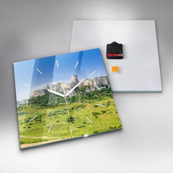 Horloge carrée en verre Château de Spiš en Slovaquie