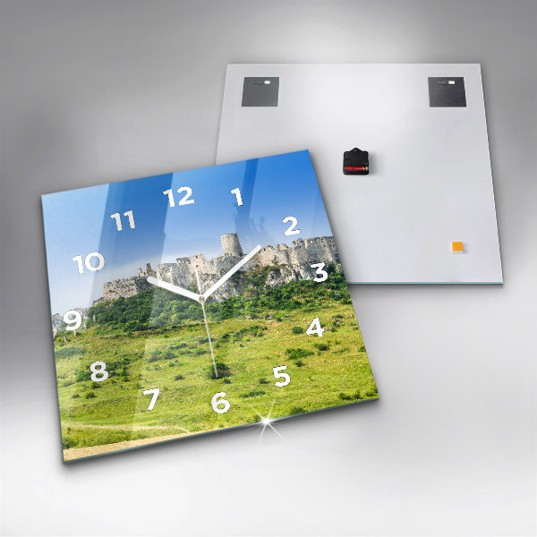 Horloge carrée en verre Château de Spiš en Slovaquie
