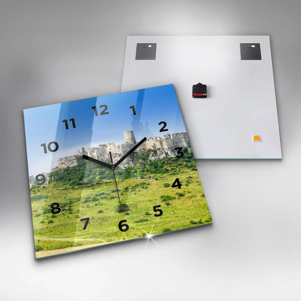 Horloge carrée en verre Château de Spiš en Slovaquie
