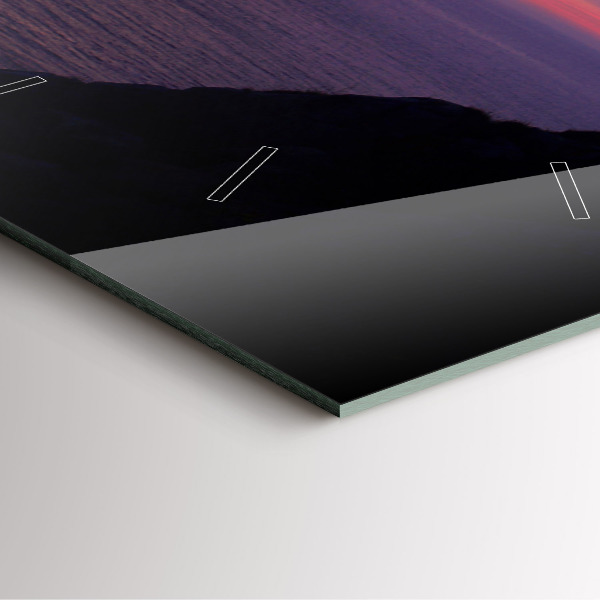 Pendule carrée en verre Tête de pierre