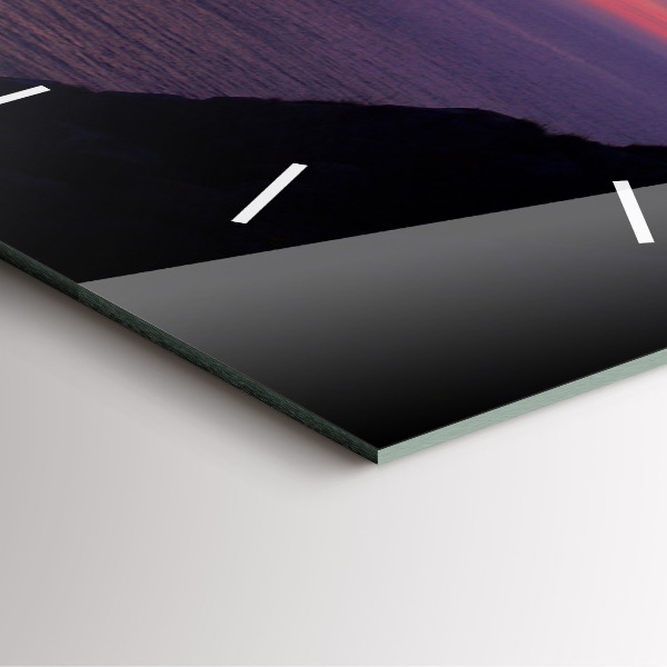 Pendule carrée en verre Tête de pierre