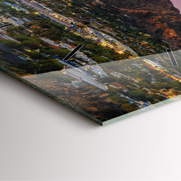 Horloge murale carrée Paysage de montagne