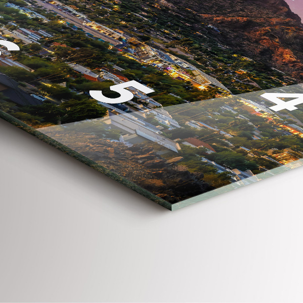 Horloge murale carrée Paysage de montagne