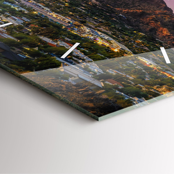 Horloge murale carrée Paysage de montagne