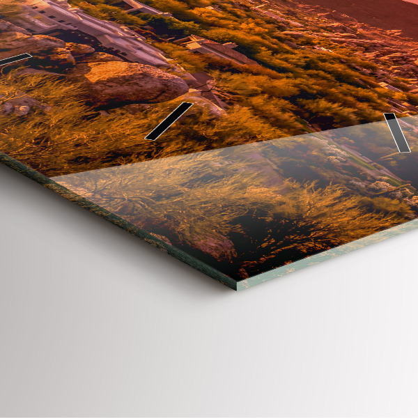 Horloge murale carrée Coucher de soleil au nord de Scottsdale