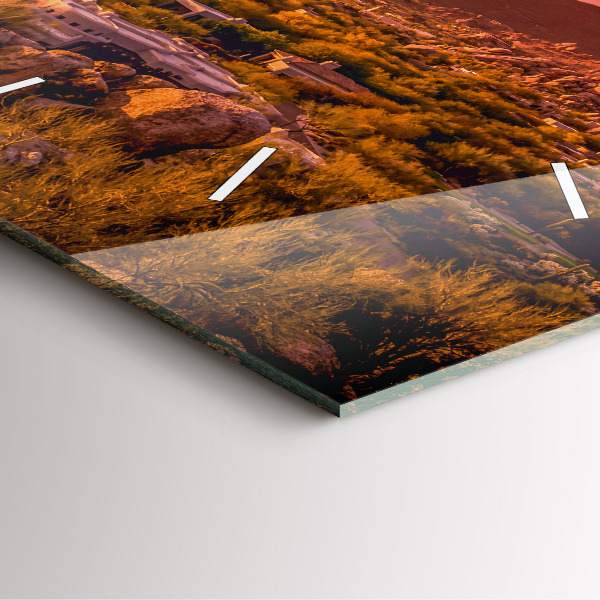 Horloge murale carrée Coucher de soleil au nord de Scottsdale