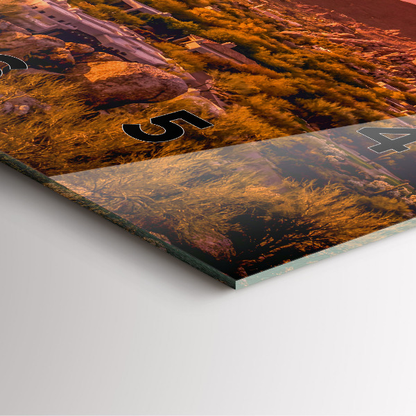 Horloge murale carrée Coucher de soleil au nord de Scottsdale