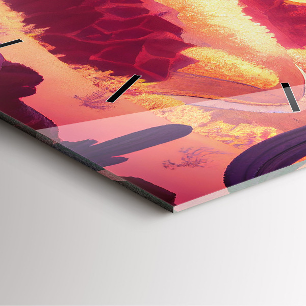 Horloge murale carrée 'Désert de l''Arizona'