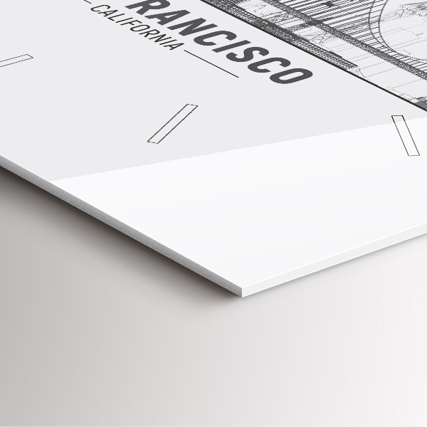 Horloge murale carrée Horizon de San Francisco