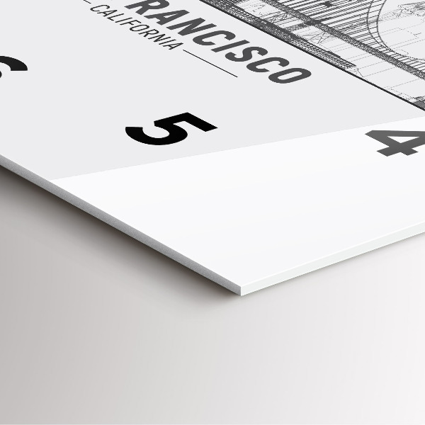 Horloge murale carrée Horizon de San Francisco