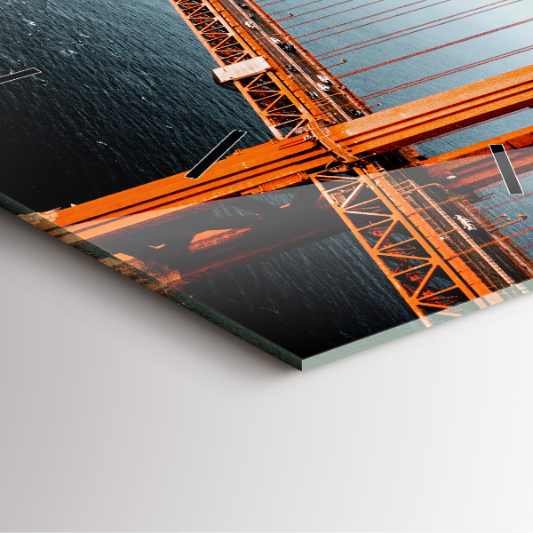 Horloge murale carrée Pont du Golden Gate