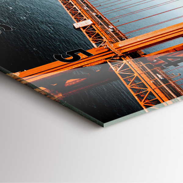 Horloge murale carrée Pont du Golden Gate