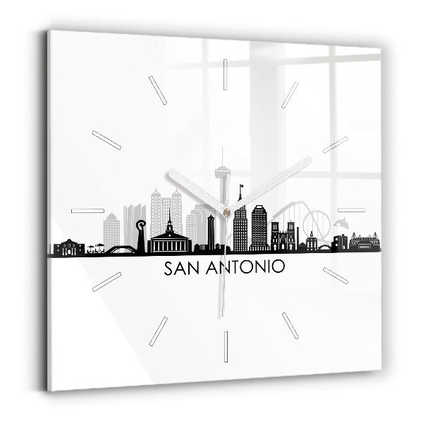 Horloge murale carrée Ville de San Antonio, Texas