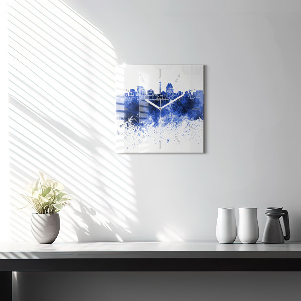 Horloge murale carrée Aquarelles de San Antonio