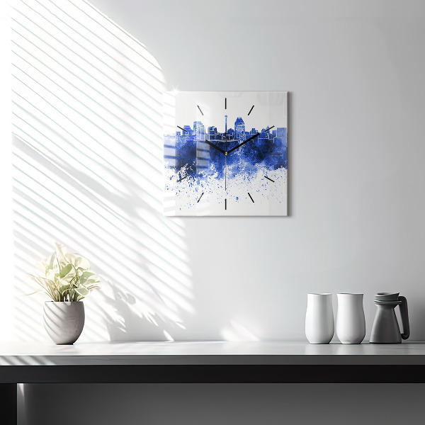 Horloge murale carrée Aquarelles de San Antonio