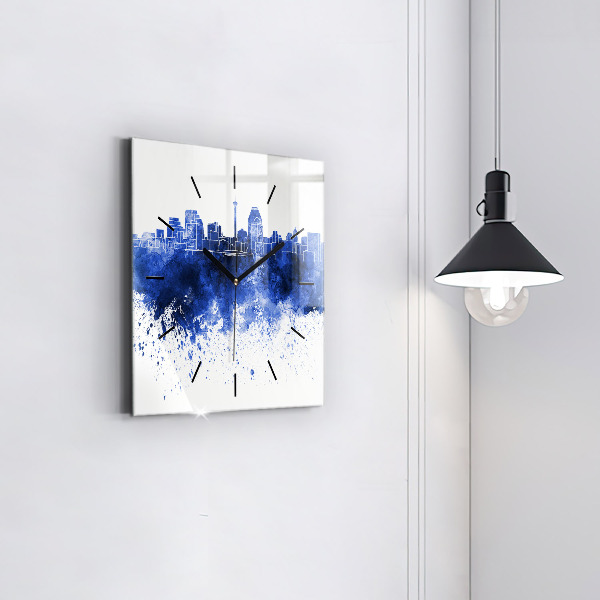 Horloge murale carrée Aquarelles de San Antonio